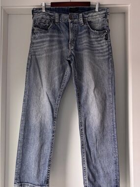 Silver Jeans Light Blue Washed Straight Leg Jeans